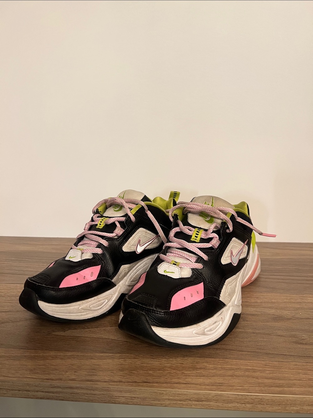 Nike Black, Pink & Lime Green Low-Top Sneakers
